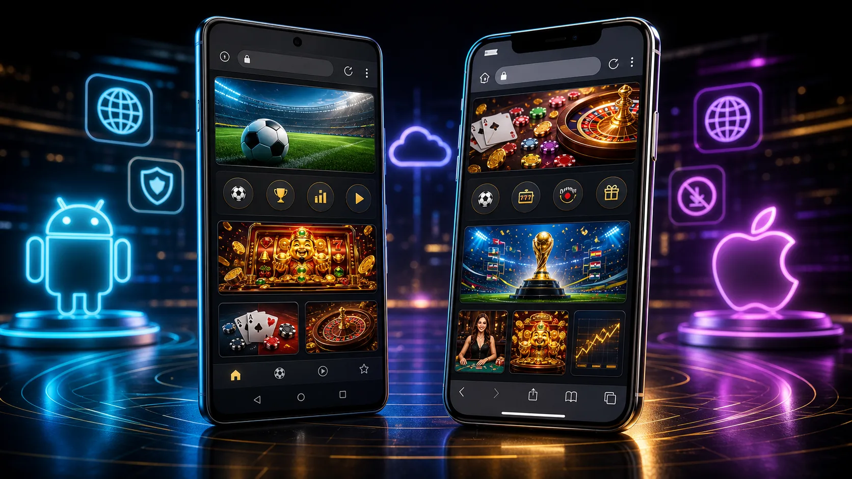 Experiência pinnacle compatível com Android e iOS no navegador mobile